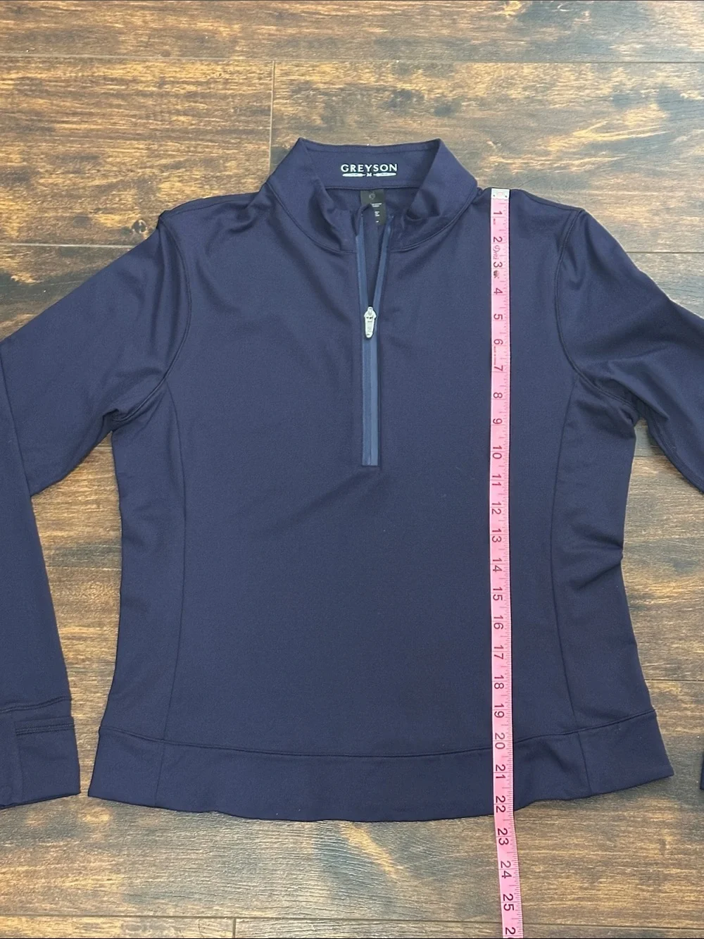 Navy Greyson Halley Quarter Zip Pullover - Cabot Golf Embroidery Sz M 🐢⛳️ - Picture 4 of 8